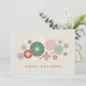 Vakantie Ornamenten en sterren Feestdagenkaart (Staand voorkant)