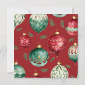 Vakantie Ornamenten Open Huis in rood en groen Kaart (Achterkant)