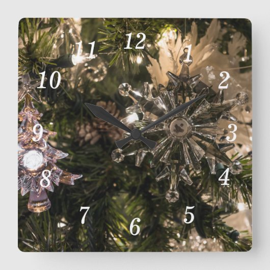 Vakantie Ornamenten Wandklok (Voorkant)