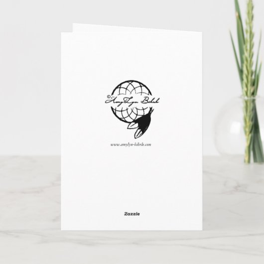 Vakantie Paard Groeten Friese door Bihrle Feestdagen Kaart (Achterkant)