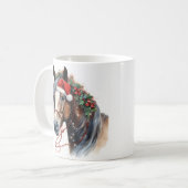 Vakantie paard Kerstmis koffie mok (Voorkant links)