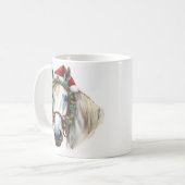 Vakantie paard Kerstmis koffie mok (Voorkant links)