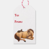 Vakantie Paarden Kerstcadeau Tags Cadeaulabel (Achterkant)
