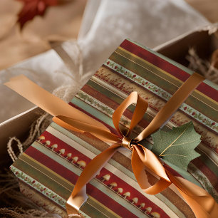 Vakantie Paddenstoel Holly Stripe Rood Neutraal Tissuepapier