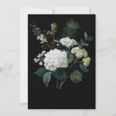 Vakantie Painterly Hydrangea Winter Wedding Kaart (Achterkant)