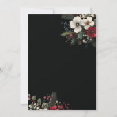 Vakantie Painterly Winter Bouquet Wedding Kaart (Achterkant)