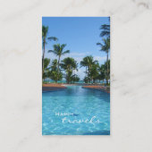 Vakantie Palm Tree Hibiscus Visitekaartje (Achterkant)