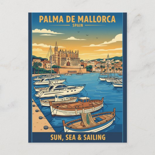 Vakantie Palma de Mallorca Spanje Briefkaart (Voorkant)