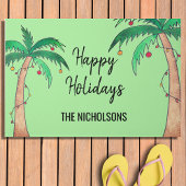 Vakantie palmbomen gepersonaliseerd deurmat