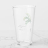 Vakantie palmboomfamilie Aangepast Glas (Achterkant)