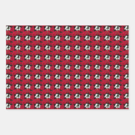 Vakantie Paperwhites en Amaryllis Bloemenpatroon Inpakpapier Vel