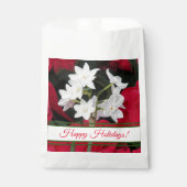 Vakantie Paperwhites en Rode Poinsettias Bedankzakje (Voorkant)