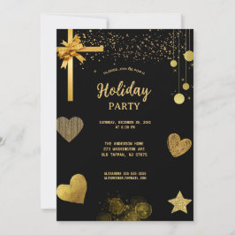 Vakantie partij Goud en Zwart Kaart