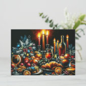 Vakantie Partij Pastel Tekening Tafeldecor Kaart (Staand voorkant)