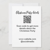 Vakantie partij Scan QR code details website socia Kaart (Achterkant)