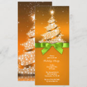 Vakantie Party Elegante Gouden uitnodiging (Voorkant / Achterkant)