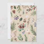 Vakantie Party Foliage krans Modern Minimalistisch Kaart (Achterkant)