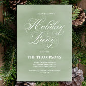 Vakantie Party Groen Eenvoudig Kalligrafie Script Kaart