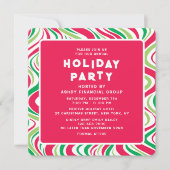 Vakantie Party Groovy Corporate Kerstfeest Kaart (Voorkant)