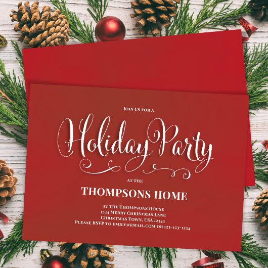 Vakantie Party Kalligrafie Script feestelijk Kaart