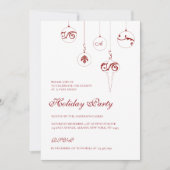 Vakantie Party Monogram Bauble Ornamenten Berry Ro Kaart (Voorkant)