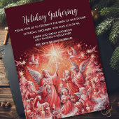 Vakantie Party Pastel Tekening Kerstengelen Kaart