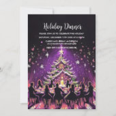 Vakantie Party Pastel Tekening Paarse Kaart (Voorkant)