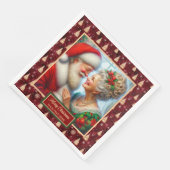 Vakantie Party Servetten Rood Goud Groen Claus Des (Hoek)