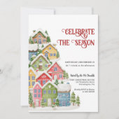Vakantie Party Uitnodiging Vier het seizoen (Voorkant)