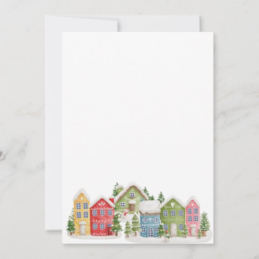 Vakantie Party Uitnodiging Vier het seizoen (Achterkant)