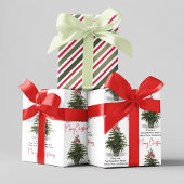 Vakantie Party Waterverf Kerstboom Party Inpakpapier Vel