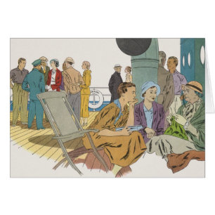 vakantie, passagiersschip op dek