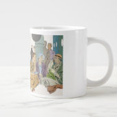  vakantie, passagiersschip op dek grote koffiekop (Rechts)