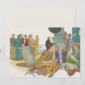  vakantie, passagiersschip op dek kaart (Voorkant / Achterkant)