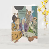  vakantie, passagiersschip op dek kaart (Gele Bloem)