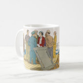  vakantie, passagiersschip op dek koffiemok (Voorkant links)