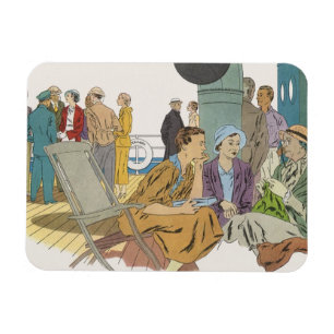 vakantie, passagiersschip op dek magneet