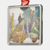  vakantie, passagiersschip op dek metalen ornament (Links)