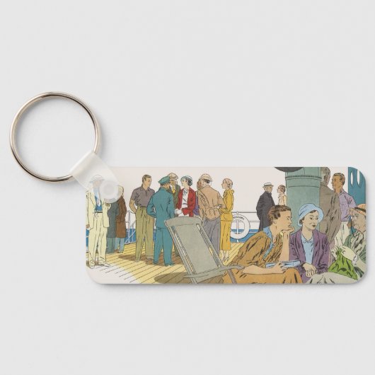 vakantie, passagiersschip op dek sleutelhanger (Achterkant)