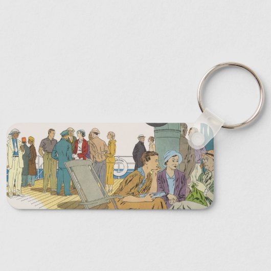  vakantie, passagiersschip op dek sleutelhanger (Voorkant)