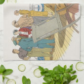  vakantie, passagiersschip op dek theedoek (Gevouwen)