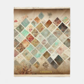 Vakantie Pastel Patch Cosy Fleece Deken (Voorkant)