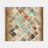 Vakantie Pastel Patch Cosy Fleece Deken (Voorkant (Horizontaal))