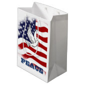 Vakantie - Patriottische sterren / Stripes Peace D Medium Cadeauzakje (Achterkant Gekanteld)