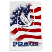 Vakantie - Patriottische sterren / Stripes Peace D Medium Cadeauzakje (Voorkant)