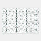 Vakantie Patroon 2 Inpakvellen - set van 3 Inpakpapier Vel (Voorkant 2)