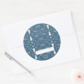 Vakantie Patroon Sticker - Blauw - Set van 6 (Envelop)