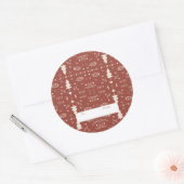 Vakantie Patroon Sticker - Rood - Set van 6 (Envelop)
