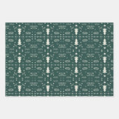 Vakantie Patroon Wrapping Sheets - Set van 3 Inpakpapier Vel (Voorkant 2)