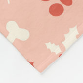 Vakantie Paws & Botten Kerstpatroon Fleece Deken (Hoek)